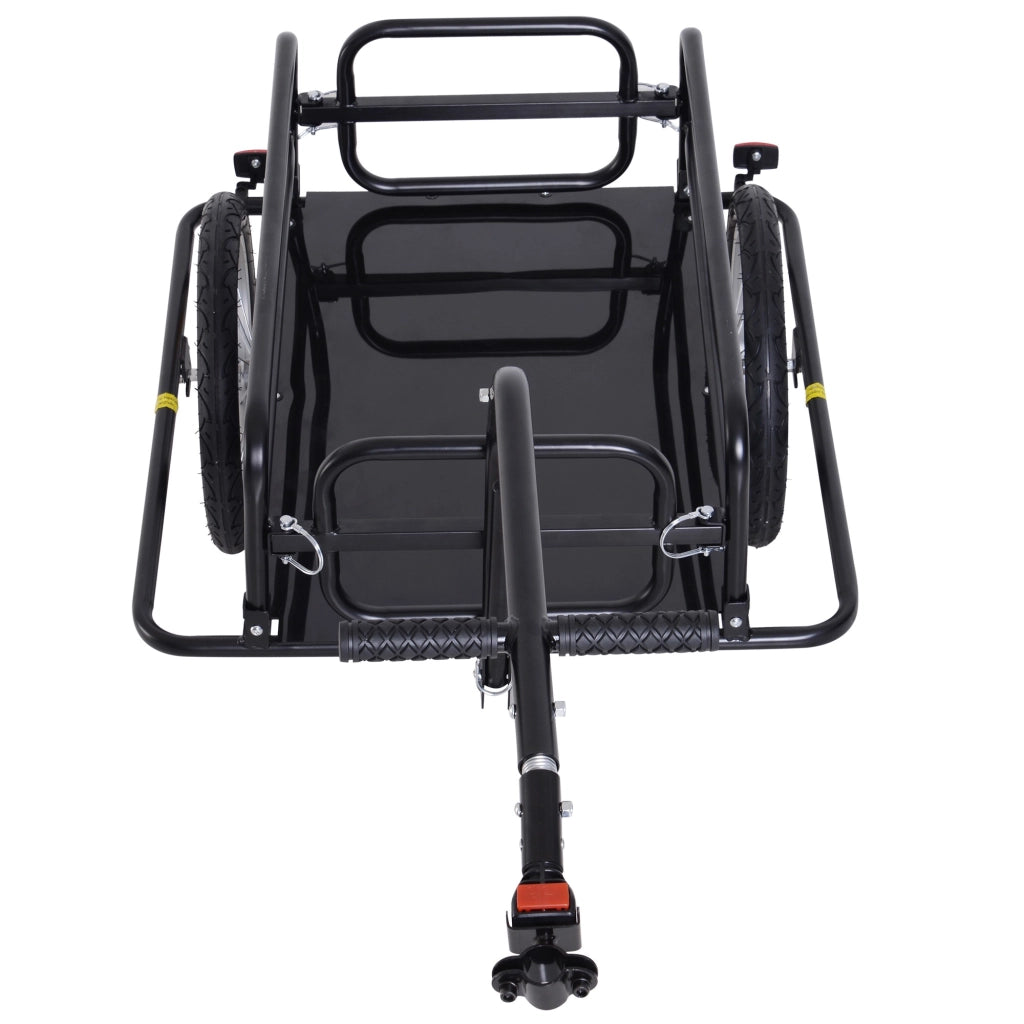 EasyComfort Carrello per Bicicletta Rimorchio Cargo Bici Trasporto di Oggetti Pieghevole Portata 36kg 156x72x82cm