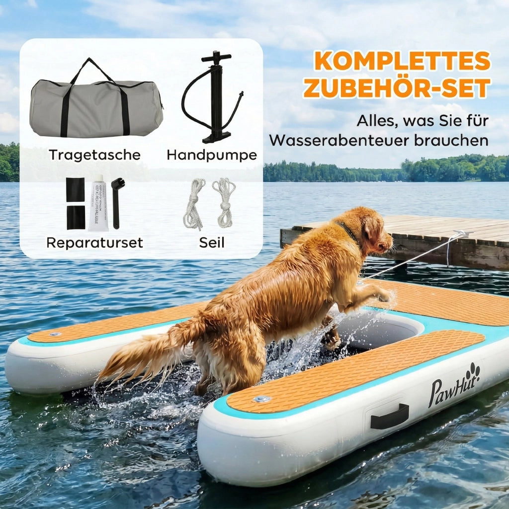 Rampa per Cani Gonfiabile ¨C zephmum ¨C Arancione 151x102 cm