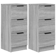 Credenze 2 pz | Madia | Buffet da pranzo | Armadio da pranzo Grigio Sonoma 30x30x70 cm in Legno Multistrato
