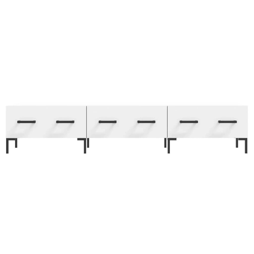 Mobile TV multimediale mensola TV credenza mobile TV sala da pranzo soggiorno camera da letto 150 x 36 x 30 cm legno ingegnerizzato bianco 02_0026021