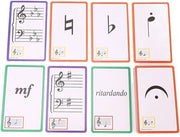 Carte di musica doppie laminato a colori codificate - carte di musica per l'educazione musicale - carte di note per pianoforte - gestione rapida - uso prolungato