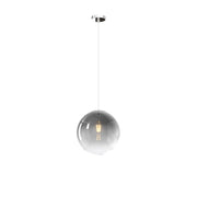 Sopsensione Moderna Big Eclipse Metallo Cromo Vetro Fumè 1 Luce E27 D25