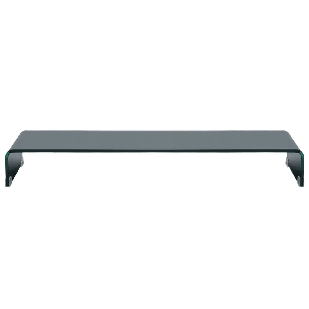 Mobile TV credenza design pratico supporto per monitor 100 cm vetro nero 2502051