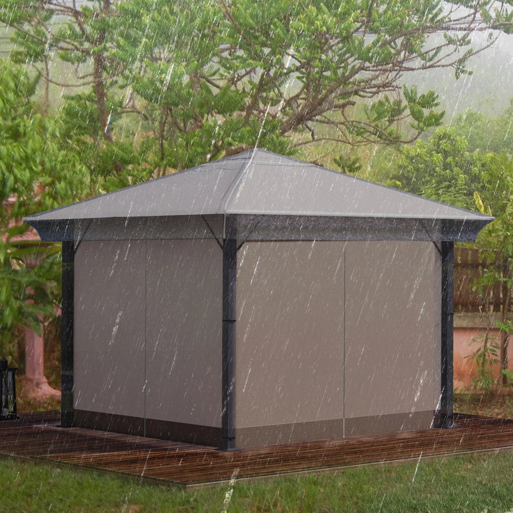 Copertura per Gazebo 3x3 m Impermeabile ¨C Zephmum ¨C Trasparente