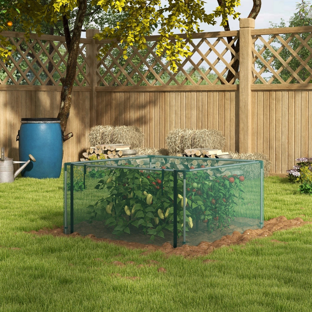 Tenda da giardino con rete ¨C zephmum ¨C verde/argento 125x125x62.5