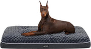 Letto per cani ortopedico, cuscino per cani con doppio strato, lavabile, 120 cm per cani grandi, colore grigio scuro
