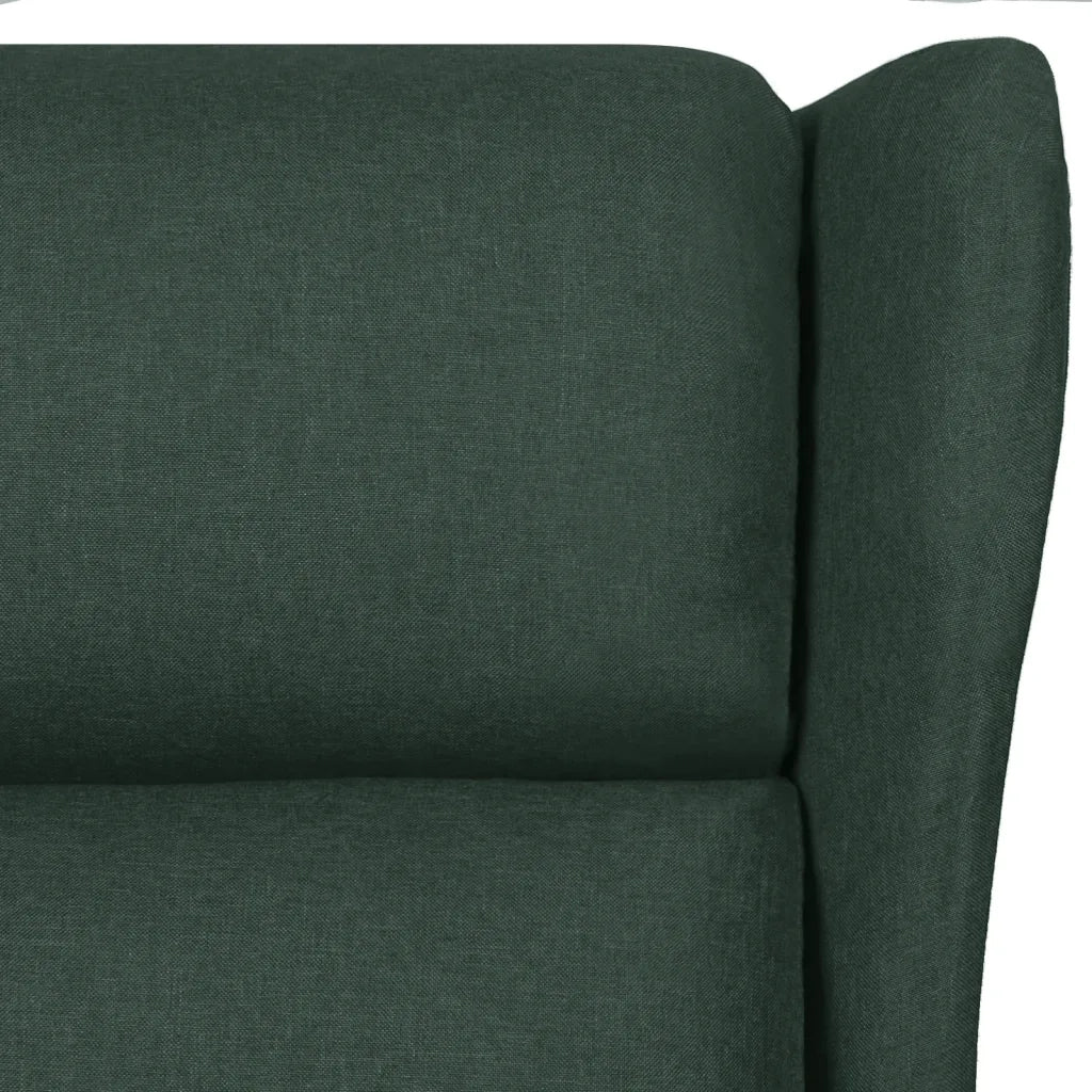 Divano Sedia-Poltrona Reclinabile in Tessuto Verde Scuro 881705