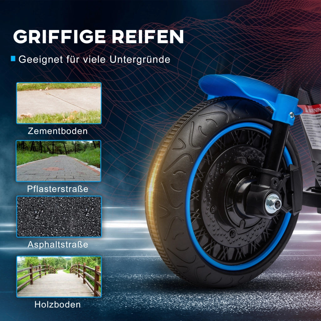 Motocicletta Elettrica per Bambini ¨C Zephmum ¨C Blu e Nero