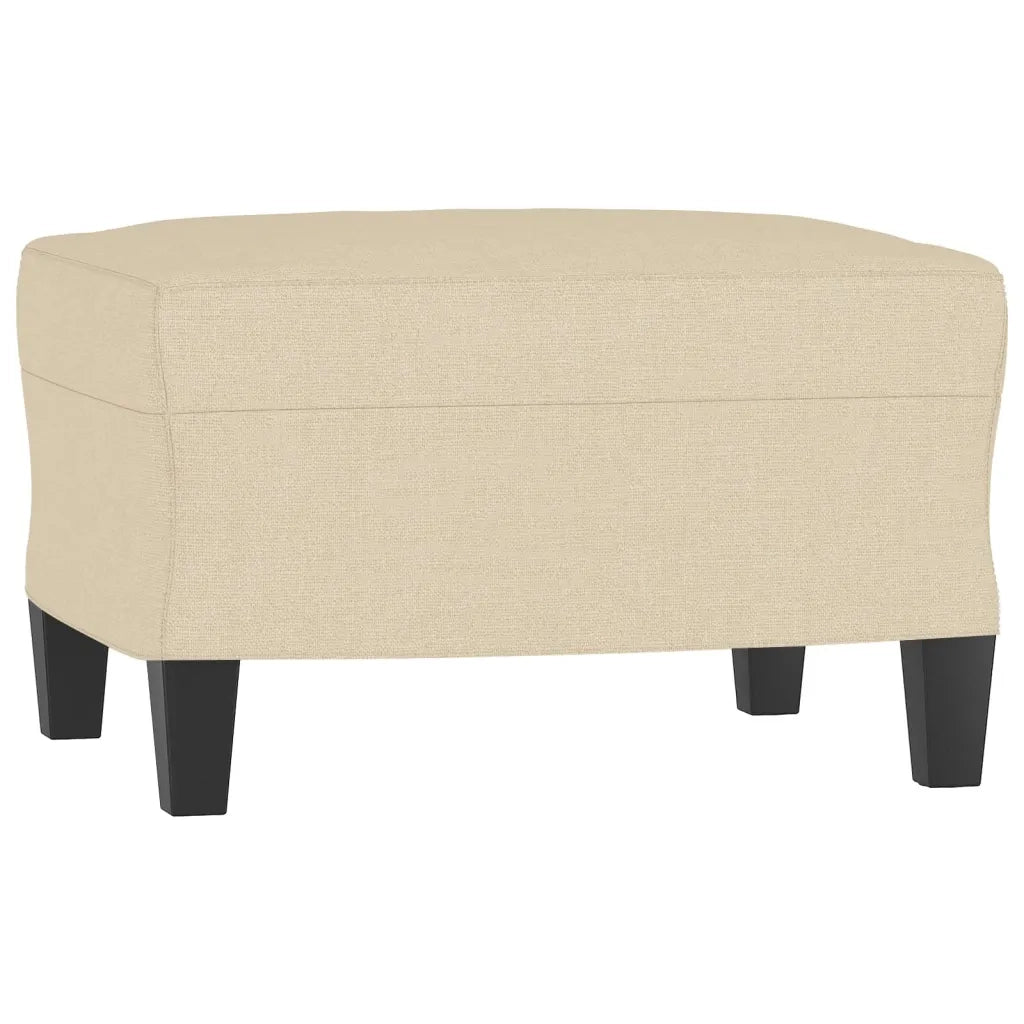 Set Divani 3 pz con Cuscini Crema in Tessuto