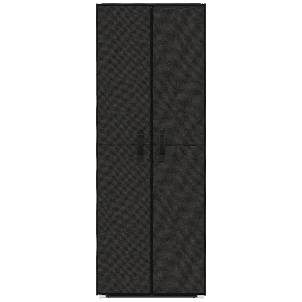 Scarpiera Nera 60x30x166 cm in Tessuto