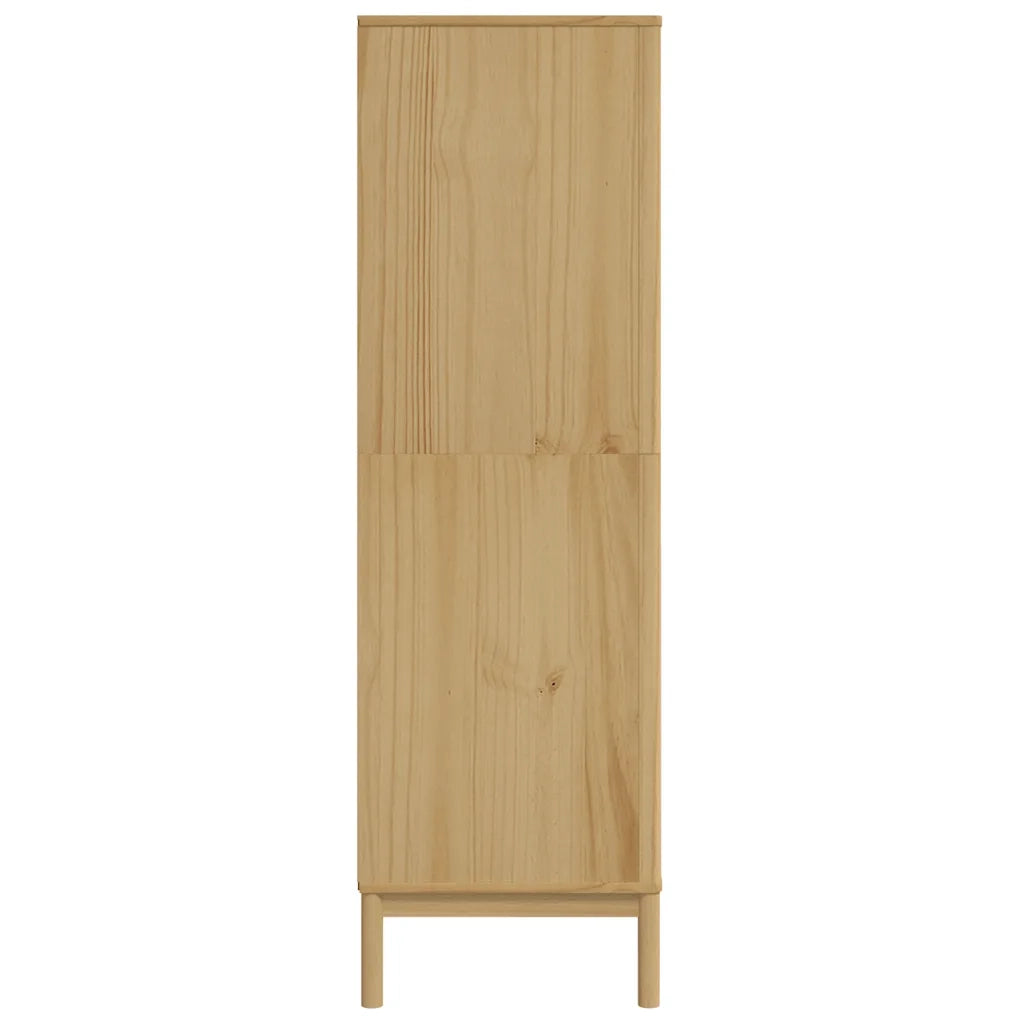Armadio FLORO Marrone Cera 77x53x171 cm Legno Massello di Pino 374005