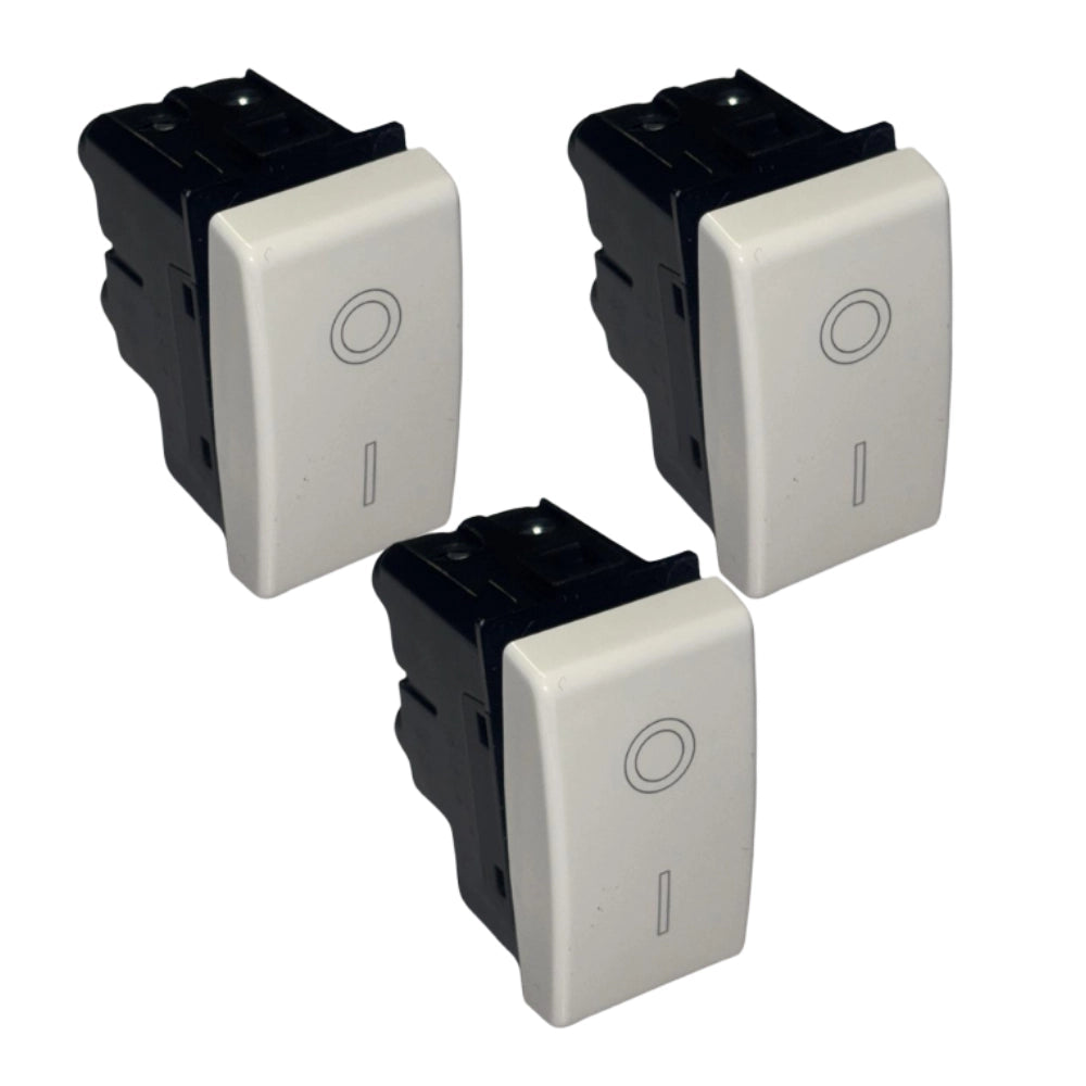 Kit interruttore bipolare 2 poli 16a 250v compatibile con bticino matix am5011 *** numero pezzi 3, confezione 1