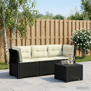 Divano da esterno-Divano da Giardino 3 posti con cuscini in look rattan PP 652018