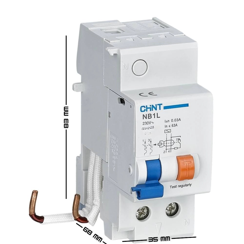 Blocco differenziale chint nb1l-63 2p 50 63 a 300 ma tipo ac