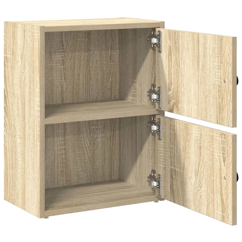 Libreria-Scaffale per Libri-Mobile di Stoccaggio Rovere Sonoma 40x24x52 cm in Legno Multistrato