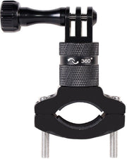 Supporto per camera da azione in alluminio universale con rotazione 360 gradi adatto per biciclette e motociclette, cintura di fissaggio, adattatore di fissaggio per registrazioni dinamiche di azione