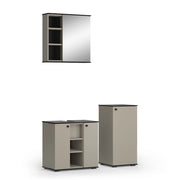 Vicco Set di mobili da bagno Grigio 3 pezzi, con cabinet midi