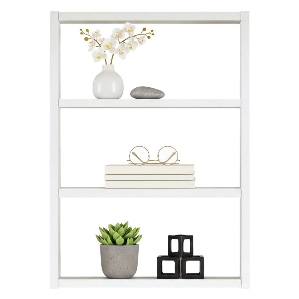 Mensola Krosa, Scaffale, Ripiano a muro, Scaffalatura multiuso, 43x9h60 cm, Bianco