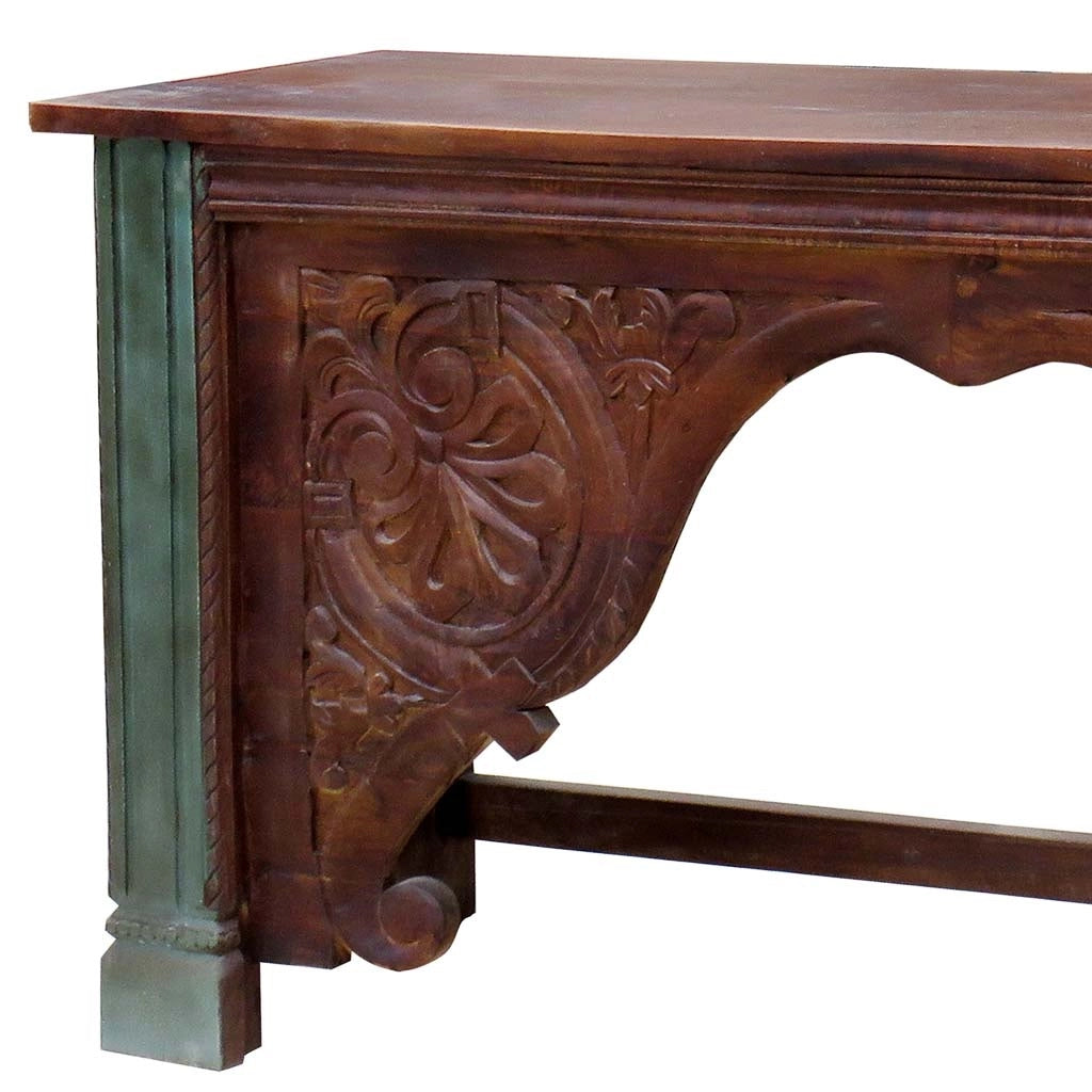 Mobile da ingresso in legno marrone 187x43x86h