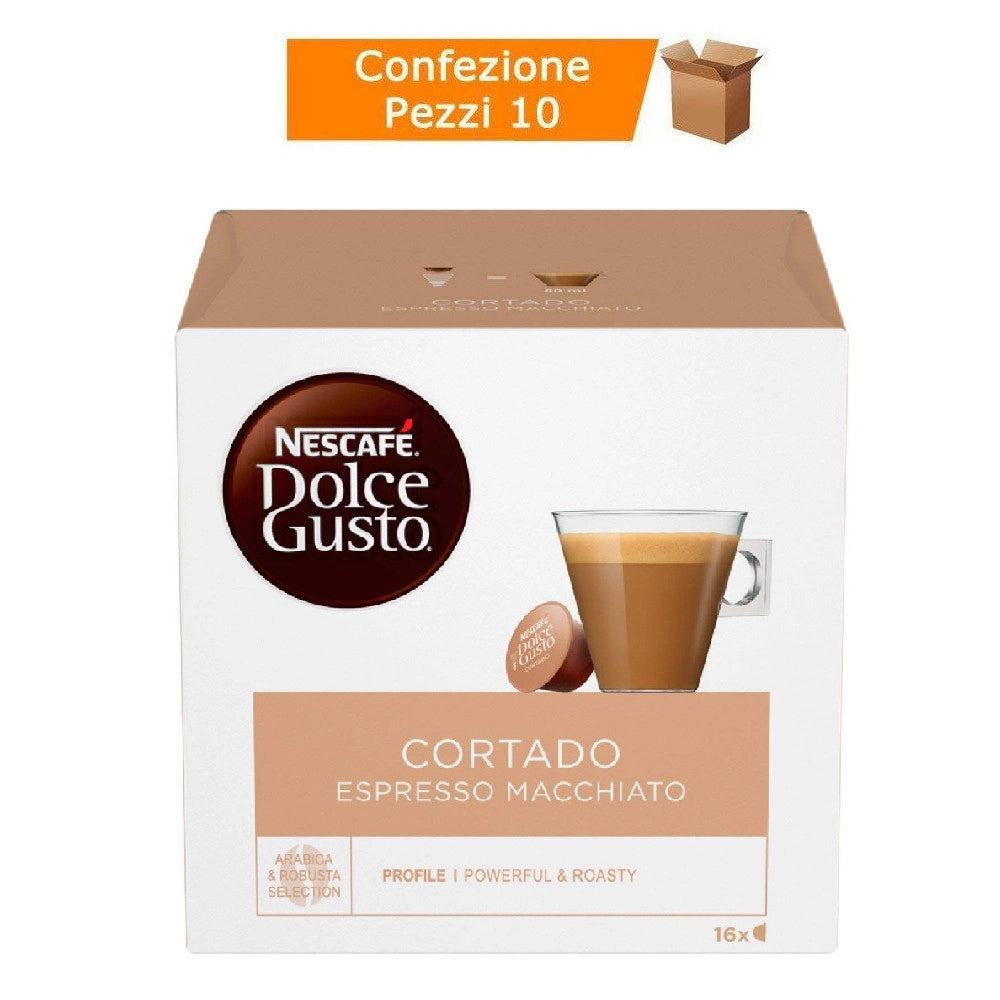 Nescafè dolce gusto cortado espresso macchiato 10 confezioni da 16 capsule ciascuna