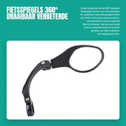 Specchio retrovisore 360° girevole per bicicletta da mountain bike - con telaio in acciaio inossidabile - facile da installare - specchio riflettente per bicicletta
