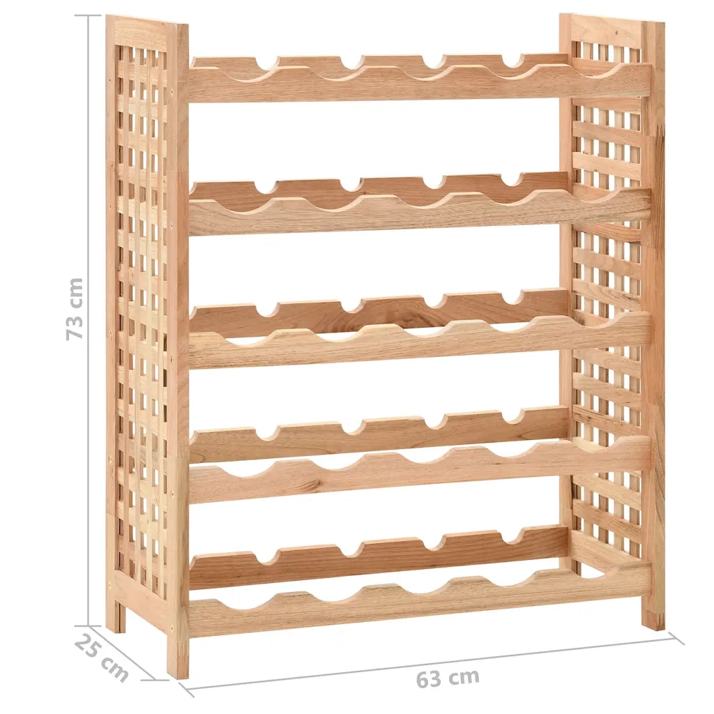 Portavini da 25 Bottiglie in Massello di Noce 63x25x73 cm CFW1862656