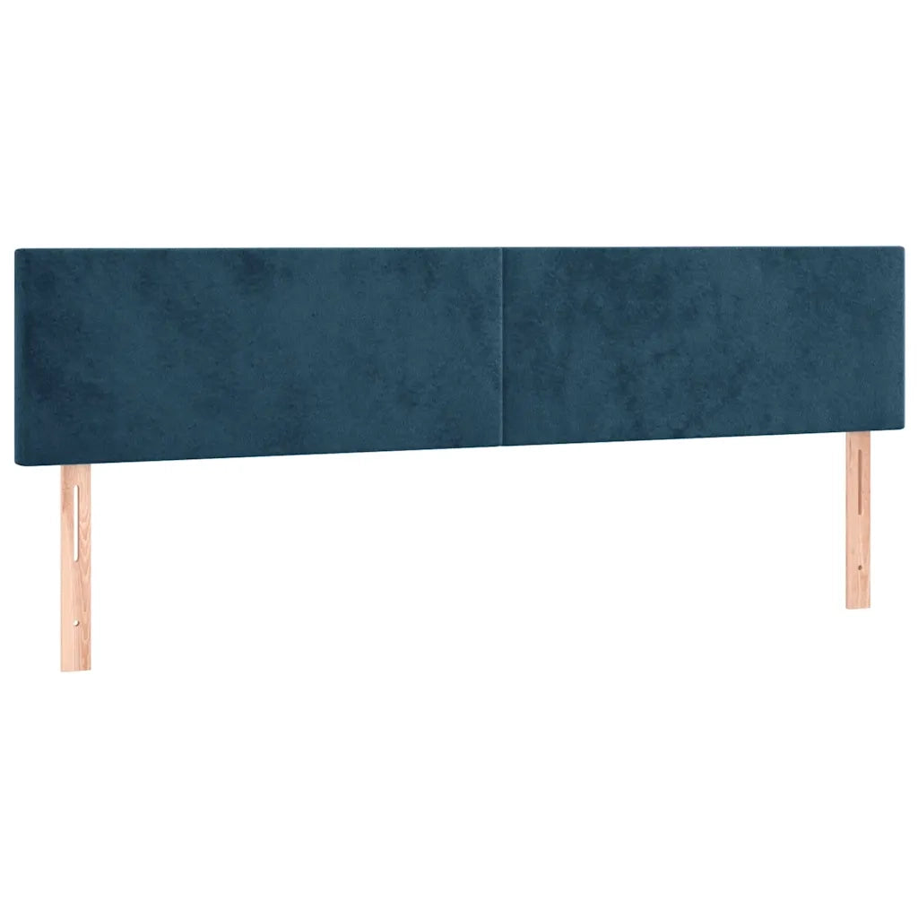 Letto a Molle con Materasso e LED Blu Scuro 160x200 cm 3134295
