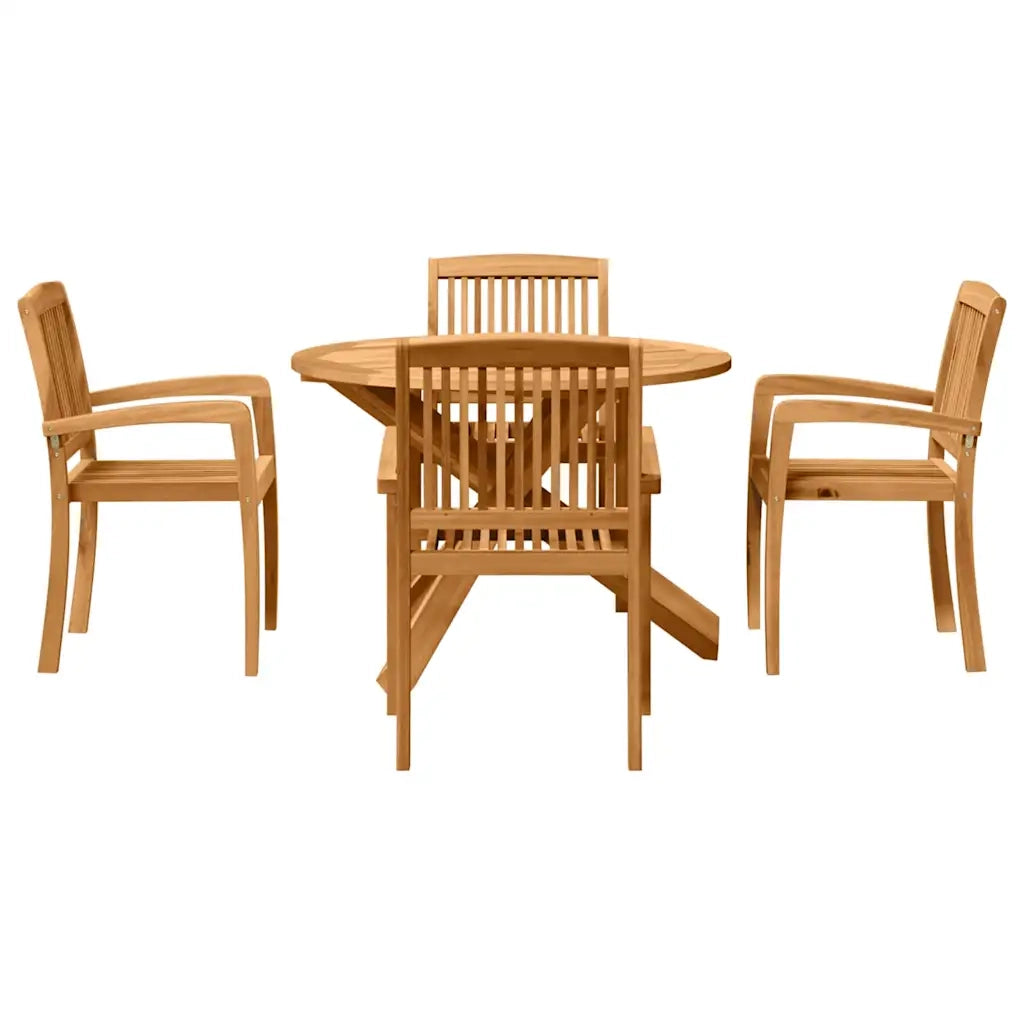 vidaXL Set da Pranzo per Giardino 3 pcs Marrone Legno: Acacia solida