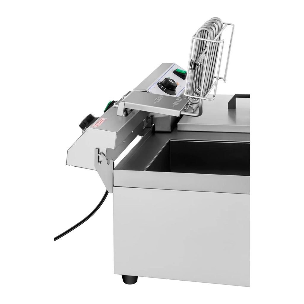 Friggitrice elettrica professionale per ristoranti 2 x 10 litri timer 14_0001785