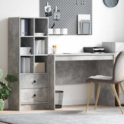 Scrivania con cassetto 2 pcs Grigio cemento 3337372