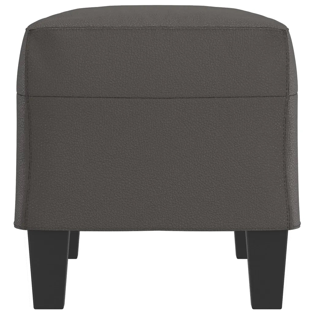 Panca Grigia 70x35x41 cm in Similpelle 349442