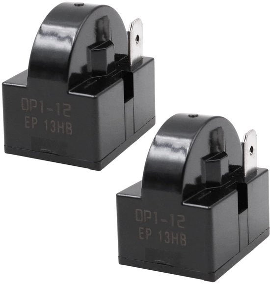 Compressori di Avvio - Avvio Starter per 1 Pin - 2 Pezzi - Starter di Riparazione - 12 Ohm - Adatto per Frigoriferi