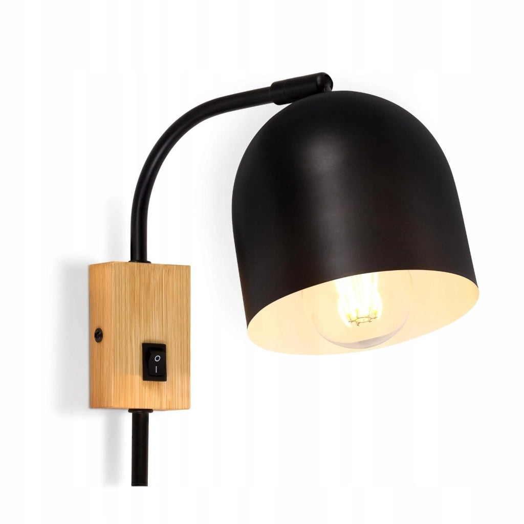 ZMH Applique Spot Applique girevole E27 in metallo nero vintage Senza fonte di luce