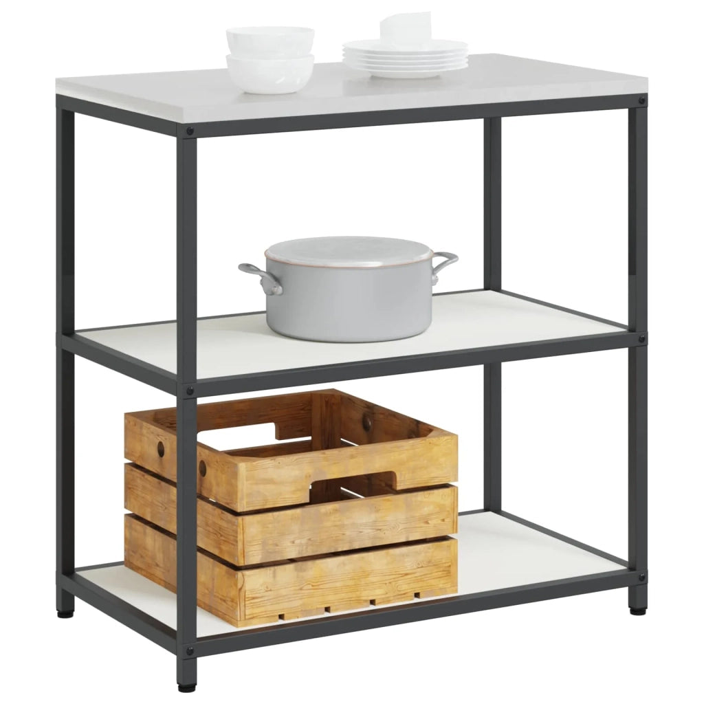 Stoccaggio in cucina Bianco 90 x 50 x 92 cm Acciaio 874955