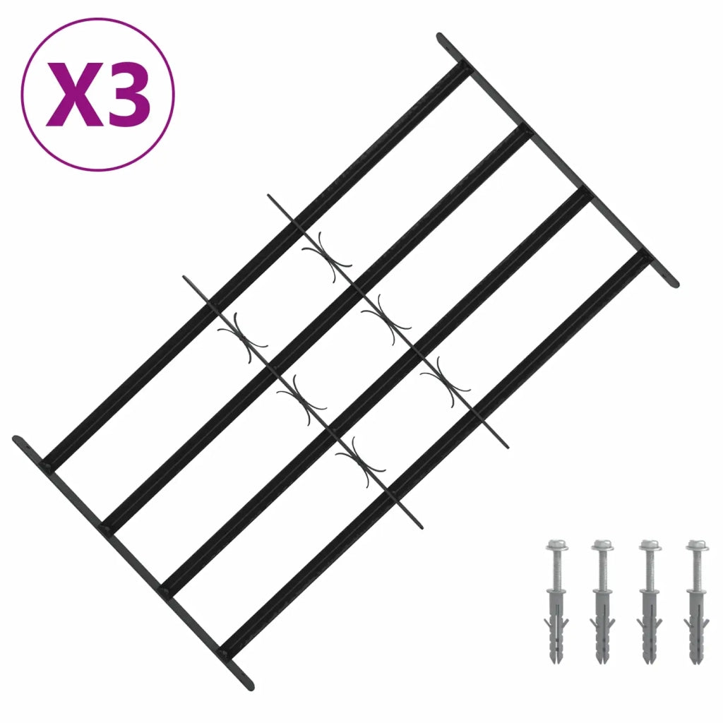 Griglia di sicurezza per finestre con 4 barre trasversali 3 pz CFW9916102