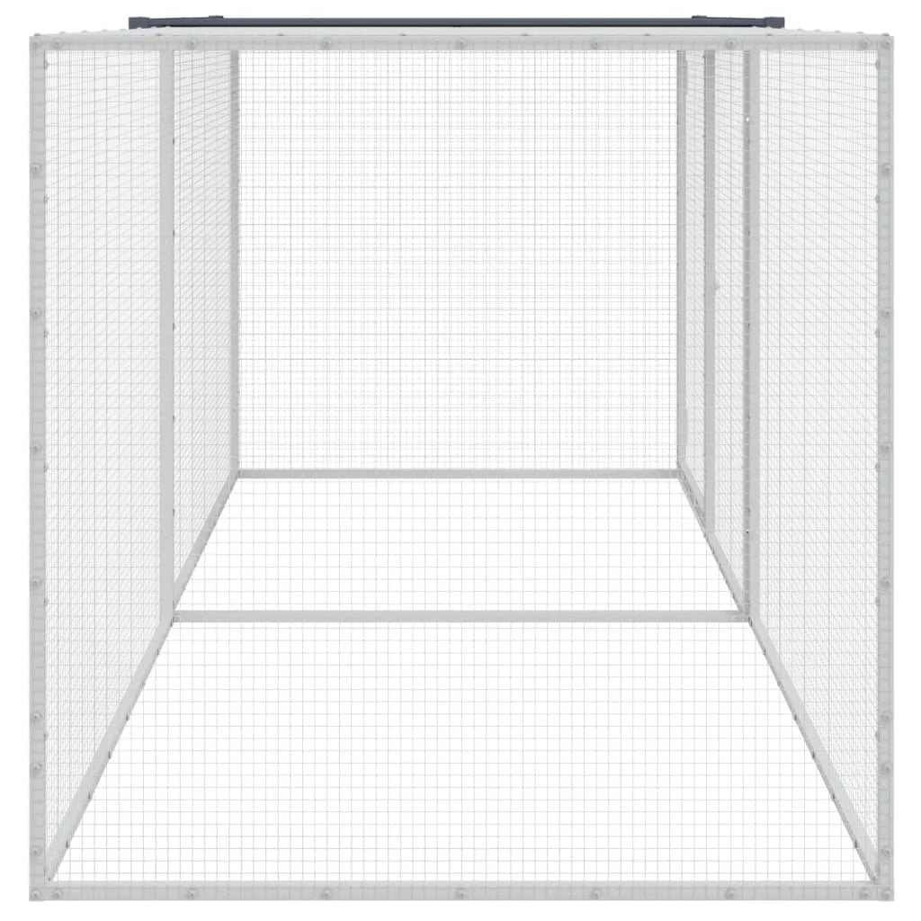 Recinto per pollaio con tetto 203 x 98 x 90 cm in acciaio zincato antracite 02_0043971