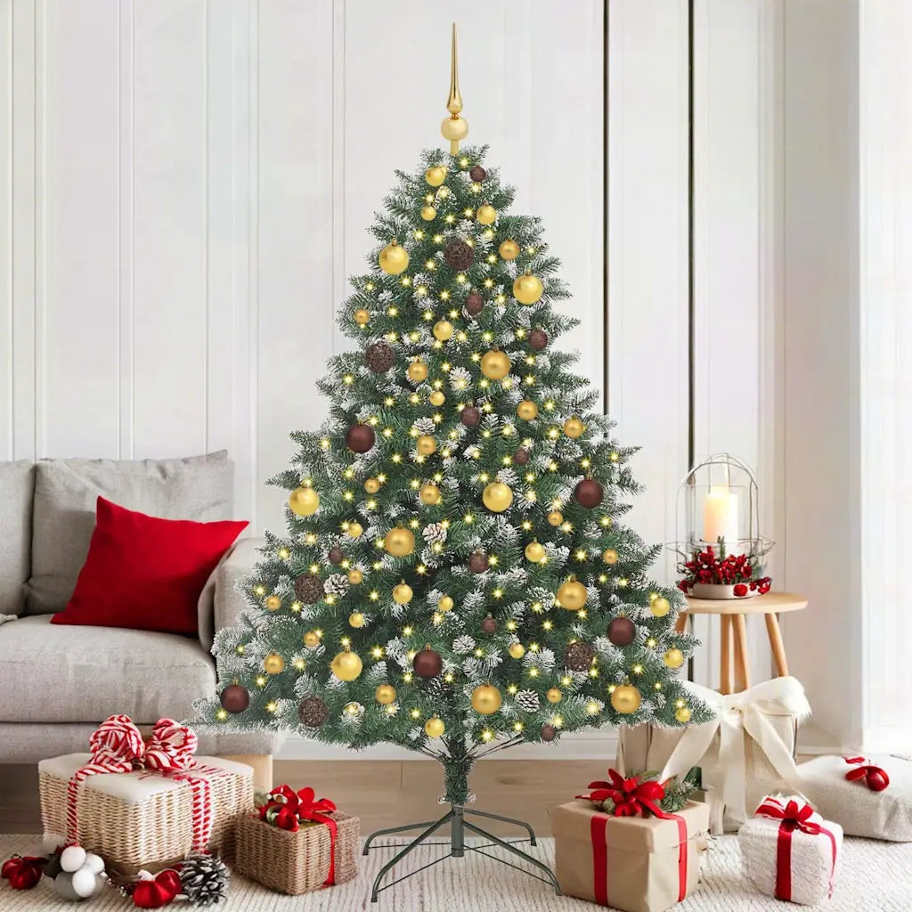 Albero di Natale artificiale con 300 LED Verde 180 cm 3395230