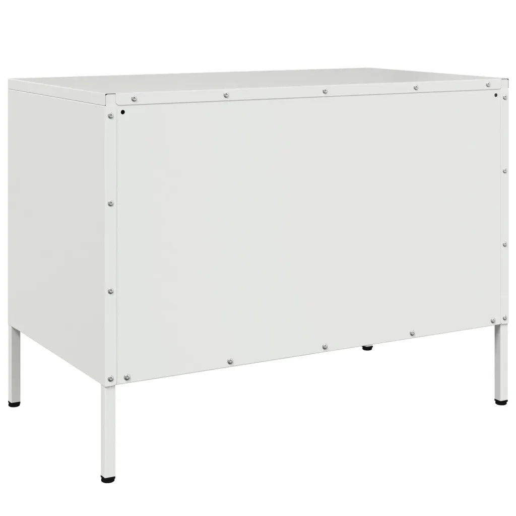 Mobile TV Bianco 68x39x50,5 cm in Acciaio