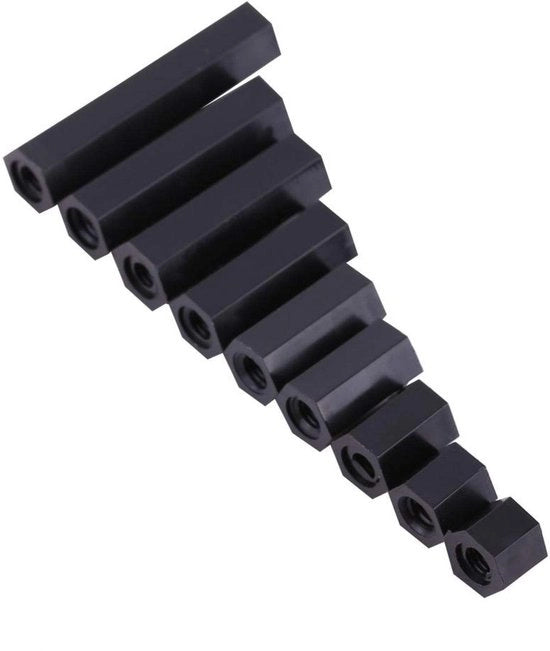 100 pezzi di Spacers a vite a dado femmina in PA66 M3 x 5 mm