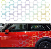 Set di 48 Autosticker con Disegno a Scacchiera - Idonei per l'Uso Esterno - Decorativi e Divertenti - Facili da Applicare - Per l'Automobilismo