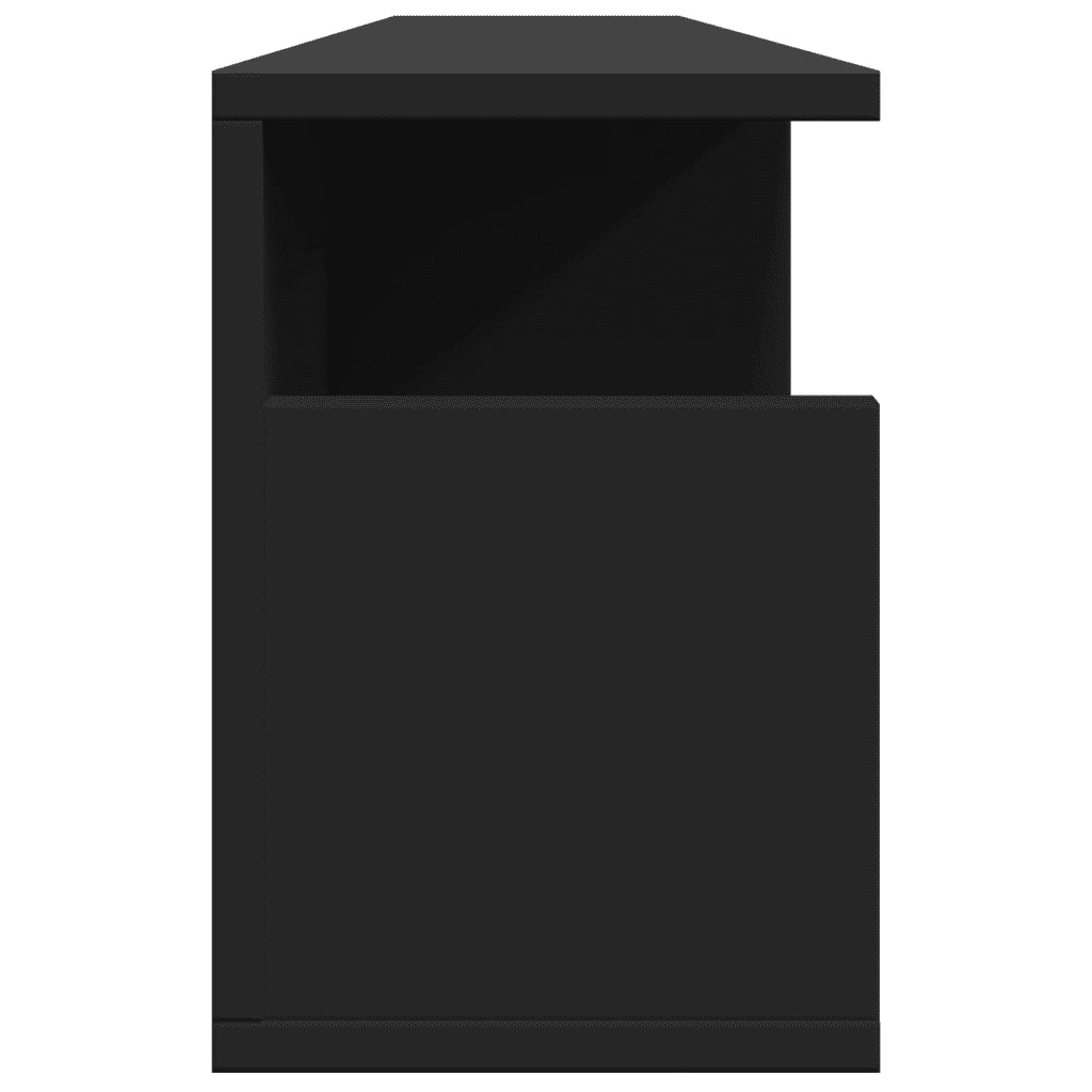 Mobile a Parete 100x20x30 cm Nero in Legno Multistrato