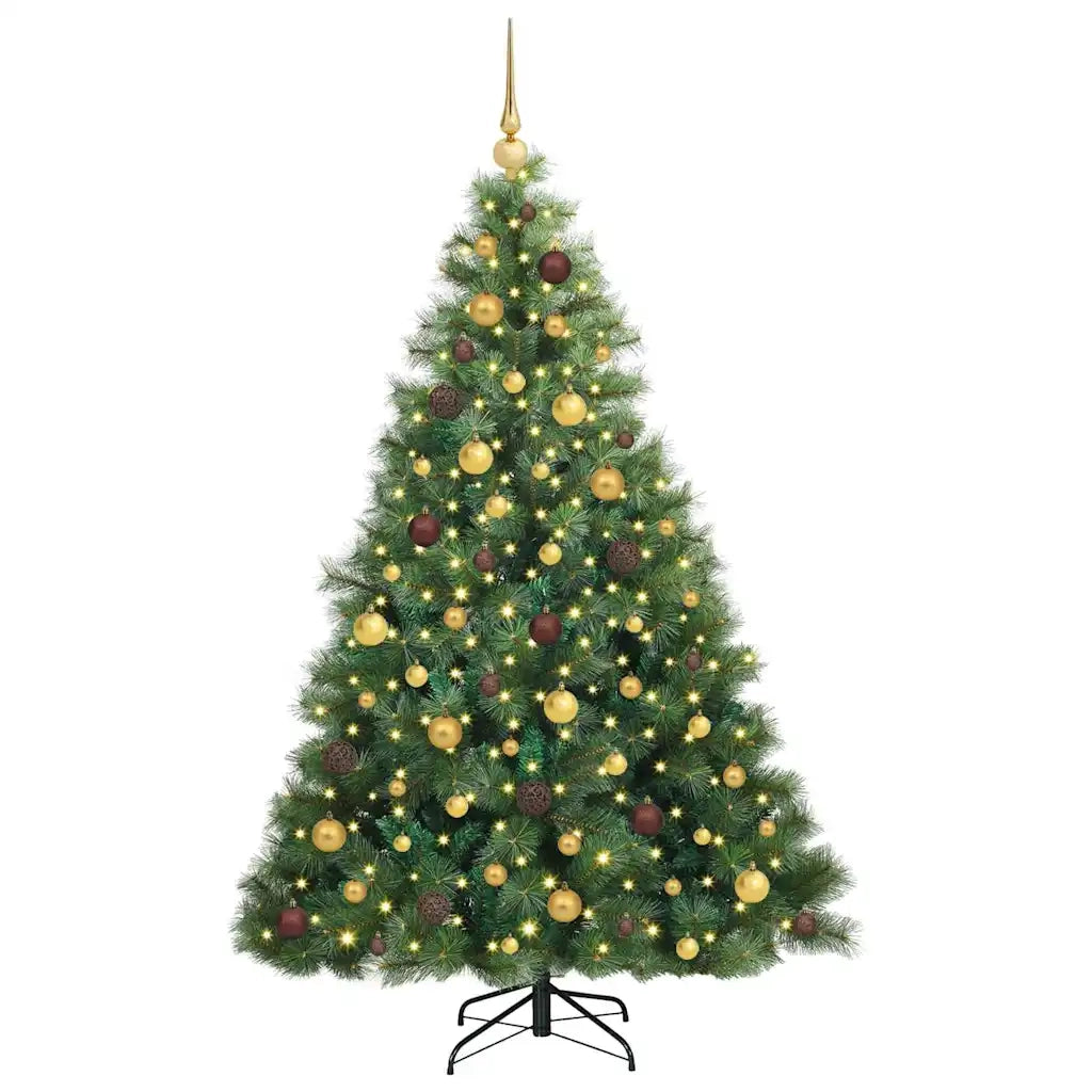 Albero di Natale artificiale con 300 LED Verde 180 cm PE e PVC 3397780