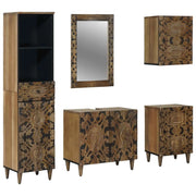 Set di mobili per il bagno con cassetto con porta 5 pcs Marrone 3310111