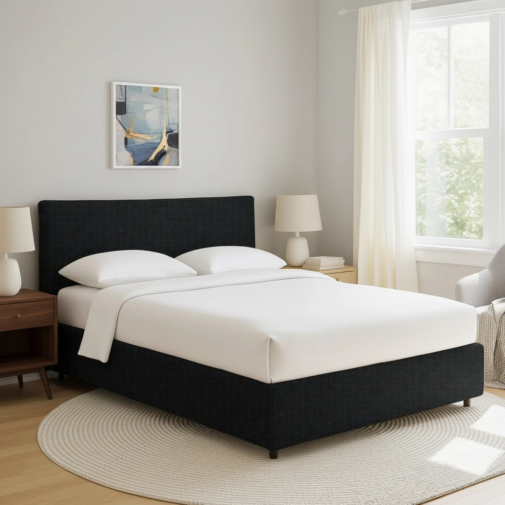 Louth, Letto Singolo Sfoderabile Made in Italy, Grigio Scuro