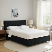 Louth, Letto Singolo Sfoderabile Made in Italy, Grigio Scuro