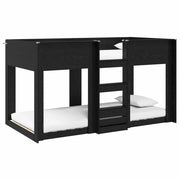 Letto a Castello per Bambini | Letto Infantile | Lettino Rovere Nero 90 x 200 cm