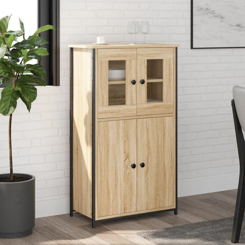 Credenza | Madia | Buffet da pranzo | Armadio da pranzo Rovere Sonoma 62x32x106,5 cm in Legno Multistrato