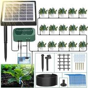 Sistema di Irrigazione con Energia Solare con Timer - Aspiratore di Gocce Automatico per Giardino e Balcone