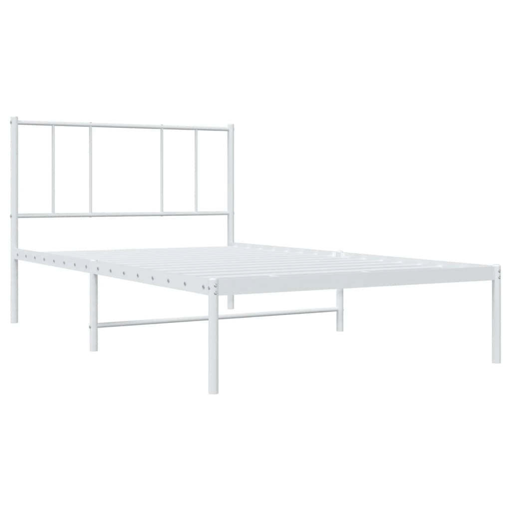Giroletto con Testiera Metallo Bianco 100x190 cmcod mxl 81743
