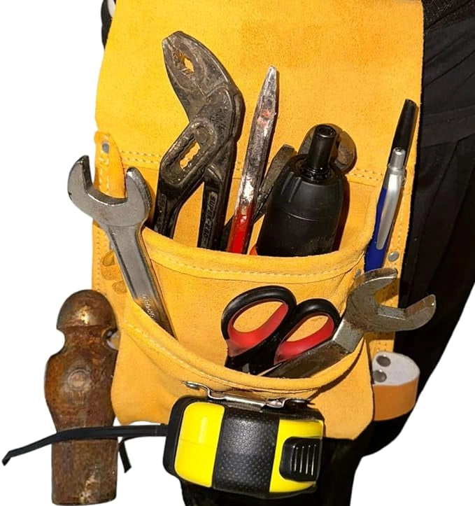 BORSA PER CARPENTIERE IDEAL STAR PLUS IN PELLE - - IDEAL STAR